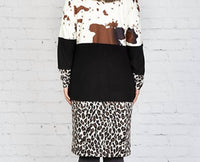 Sunshine & Rodeos - Cow Print and Leopard Cardigan