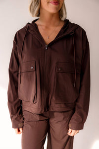 Thread & Supply Walker Hooded Jacket in coffee bean - women's jacket