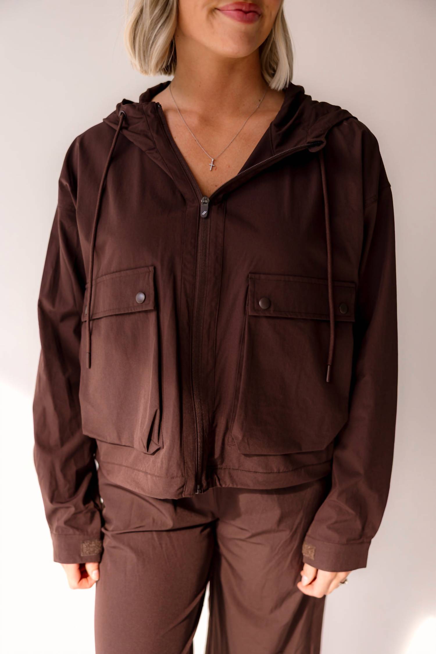 Thread & Supply Walker Hooded Jacket in coffee bean - women's jacket