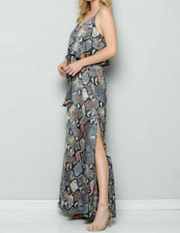 See And Be Seen - Snake Skin Maxi Dress