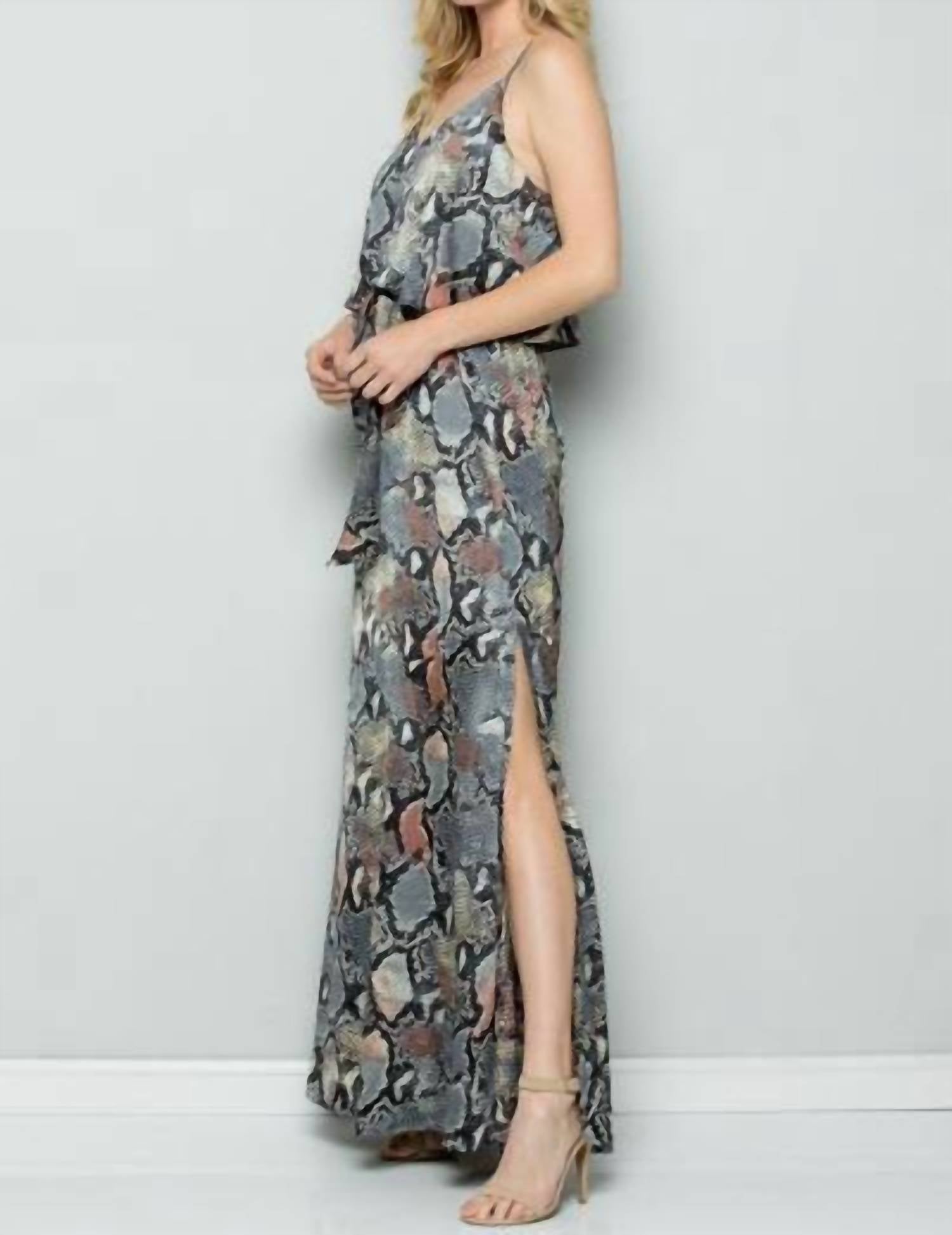 See And Be Seen - Snake Skin Maxi Dress