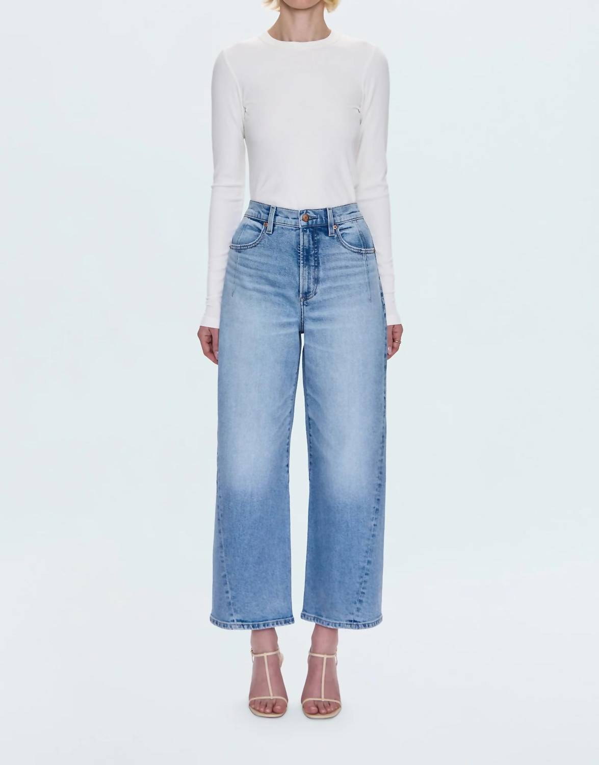 PISTOLA Kyra Bowed Ankle Jeans in terrance - women's jeans