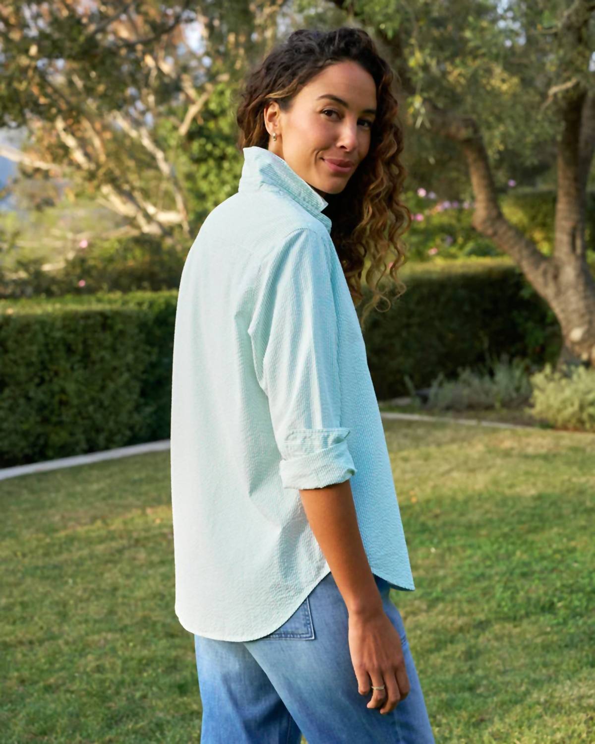 Frank & Eileen - Eileen Relaxed Button Up Top