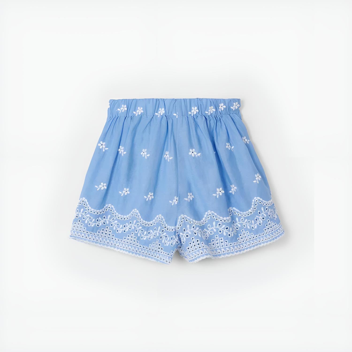 Mayoral - Ruffled Embroidered Top With Skort Set