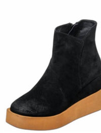 Antelope Women's Urban Platform Ankle Boots in black suede - women's shoe - detail view