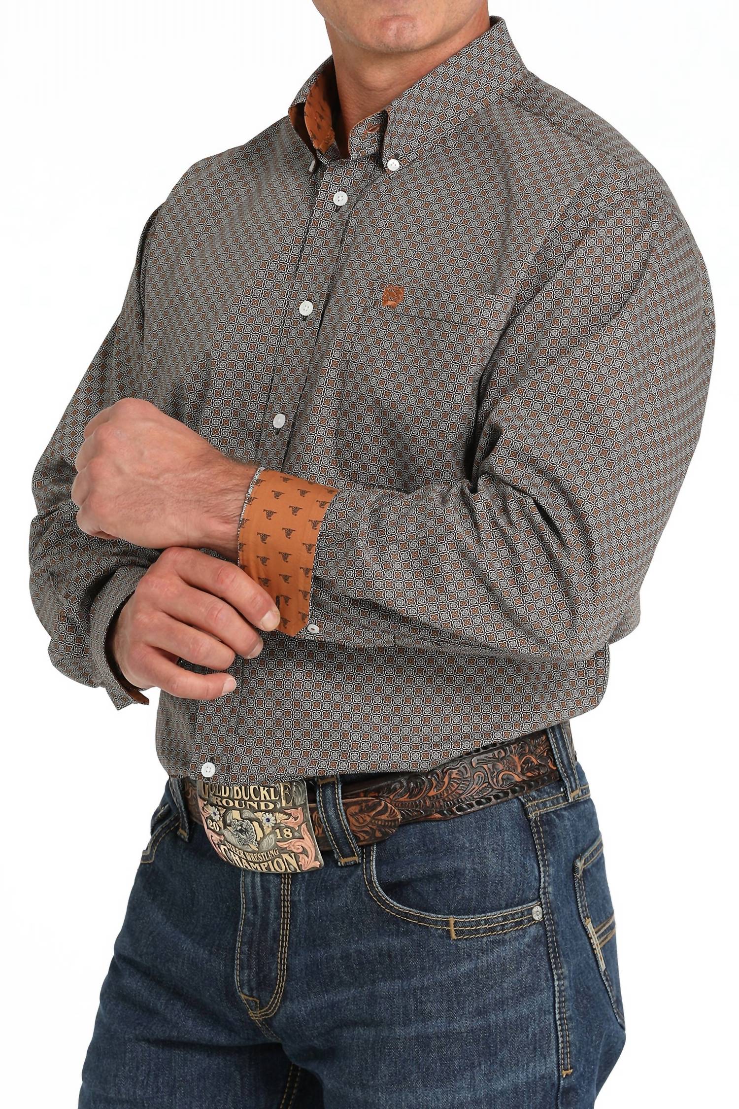 Cinch - Geometric Button Down Shirt