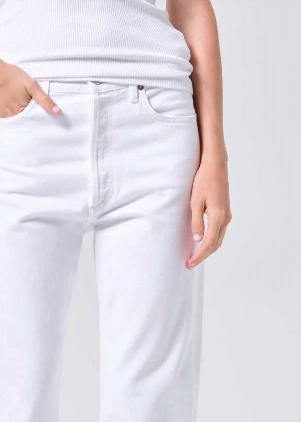 Agolde - Women's 90's Crop Mid Rise Straight Jean