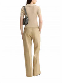 Patou - Embroidered short sleeve polo knit top