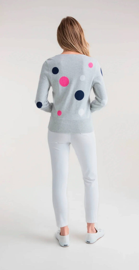 Marble - Cotton Polka Dot Fine Knit Jumper