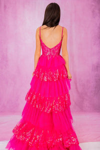 Sherri Hill - Sequin Lace A-line Gown