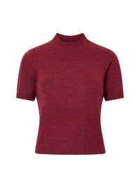 French Connection - Vhari Recycled Knit Mock Neck Short Sleeve Top