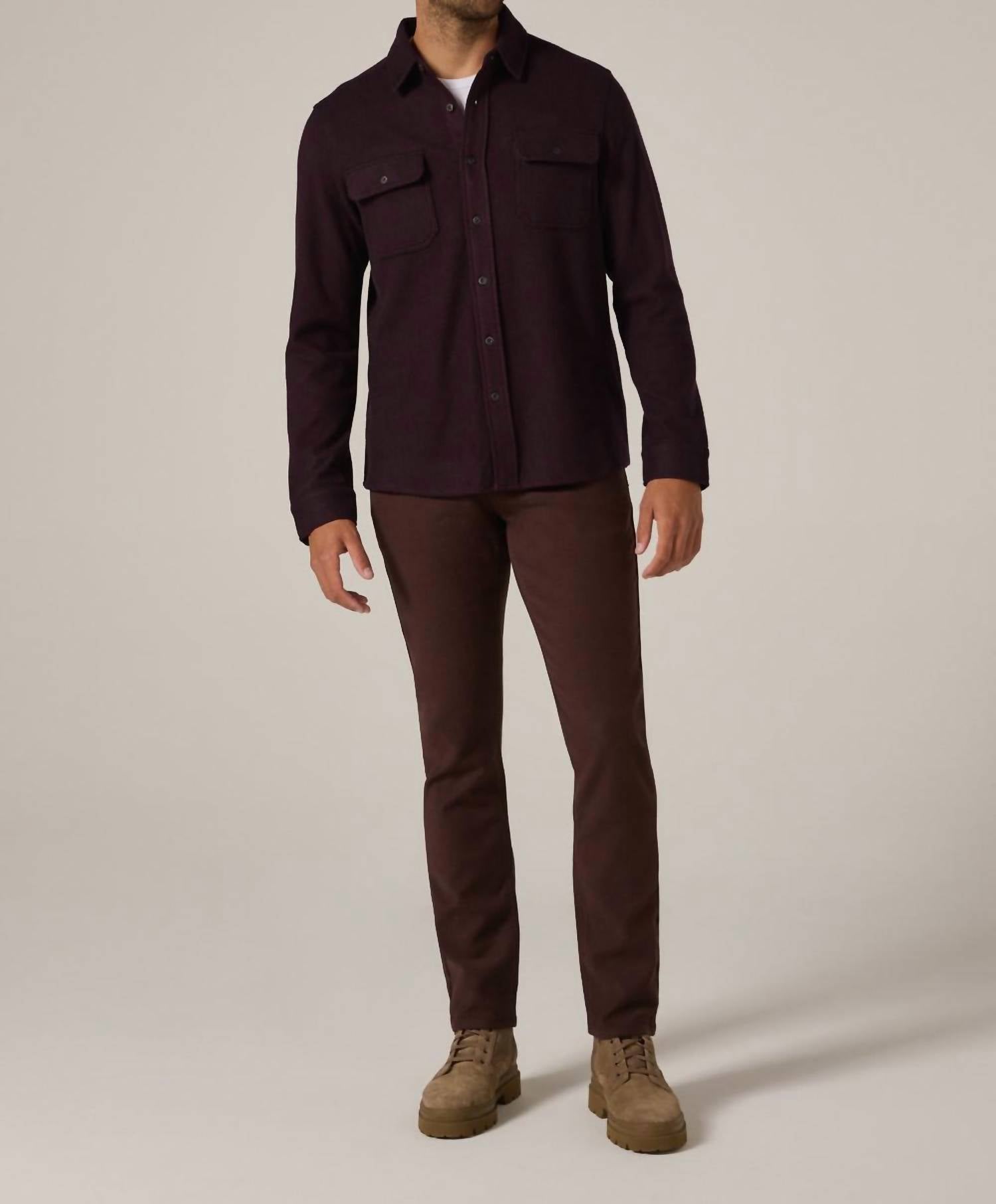 7Diamonds Generation Long Sleeve Shirt in bordeaux - men's shirt - view 5