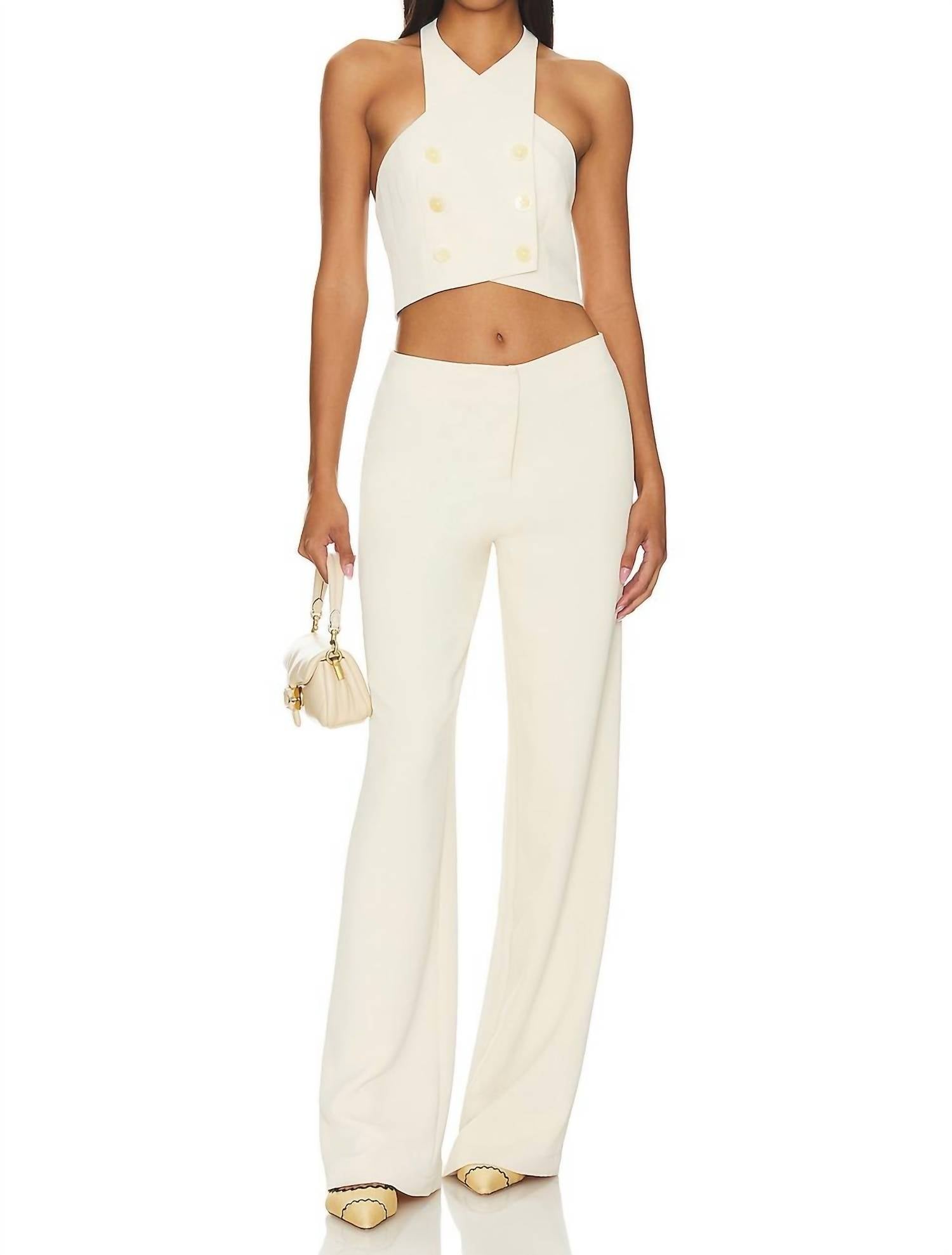 Rosetta Getty - Button Halter Top