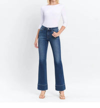 JUST BLACK DENIM High Rise Trouser Bootcut Jeans in blue - women's jeans - detail view