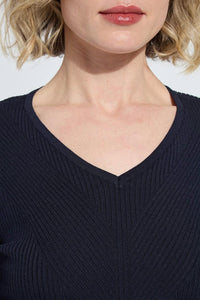 Lysse - Adette V-neck Ribbed Long Sleeve Top