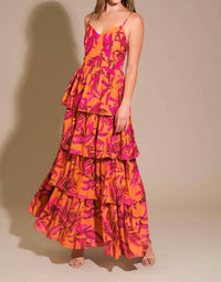 Flying Tomato - Printed Maxi Dress
