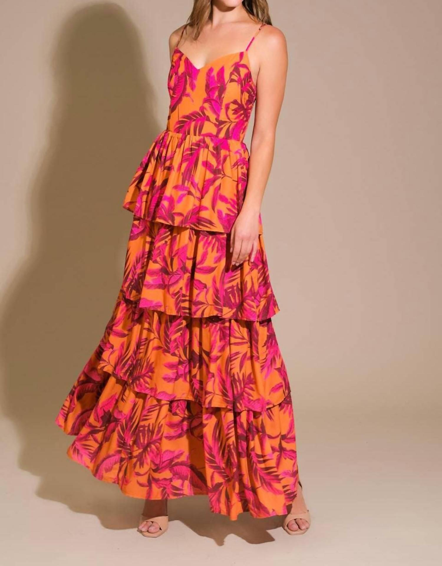 Flying Tomato - Printed Maxi Dress