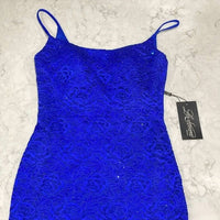 La Femme - Floral-lace Tight Mini Cocktail Dress