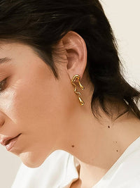 Flanerie By Maiq - Women's Roma Non-tarnish Mismatch Melted Earring