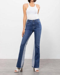 Hidden - High Rise Panel Flare Jeans
