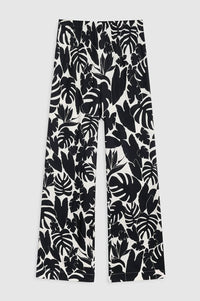 ANINE BING Elain Slim Wide Leg Pant in black bird of paradise - women's pants - alternate view