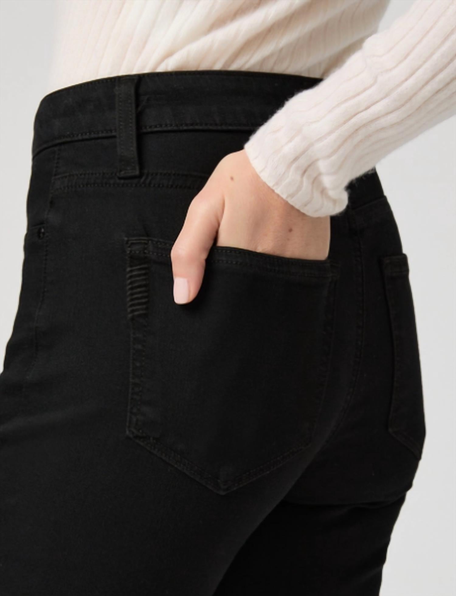 Paige Cindy Slim Leg Jeans in black shadow - women's jeans - view 5