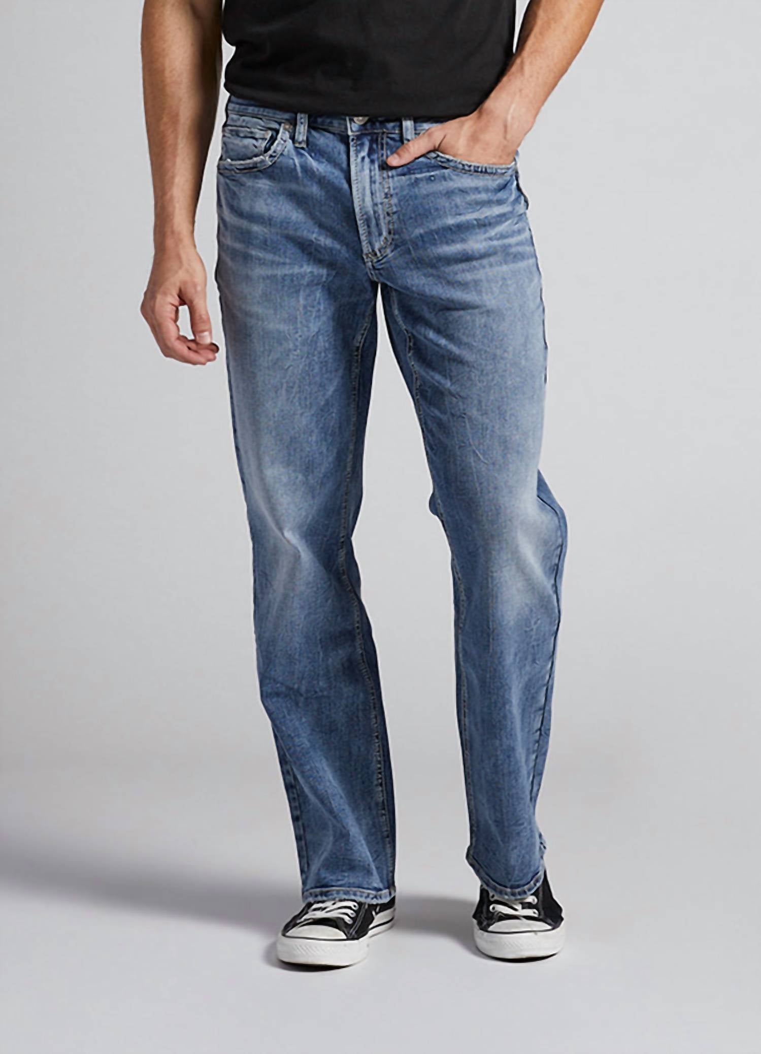 Silver Jeans Co Zac Relaxed Fit Straight Leg Jeans in indigo 1 - men's jeans