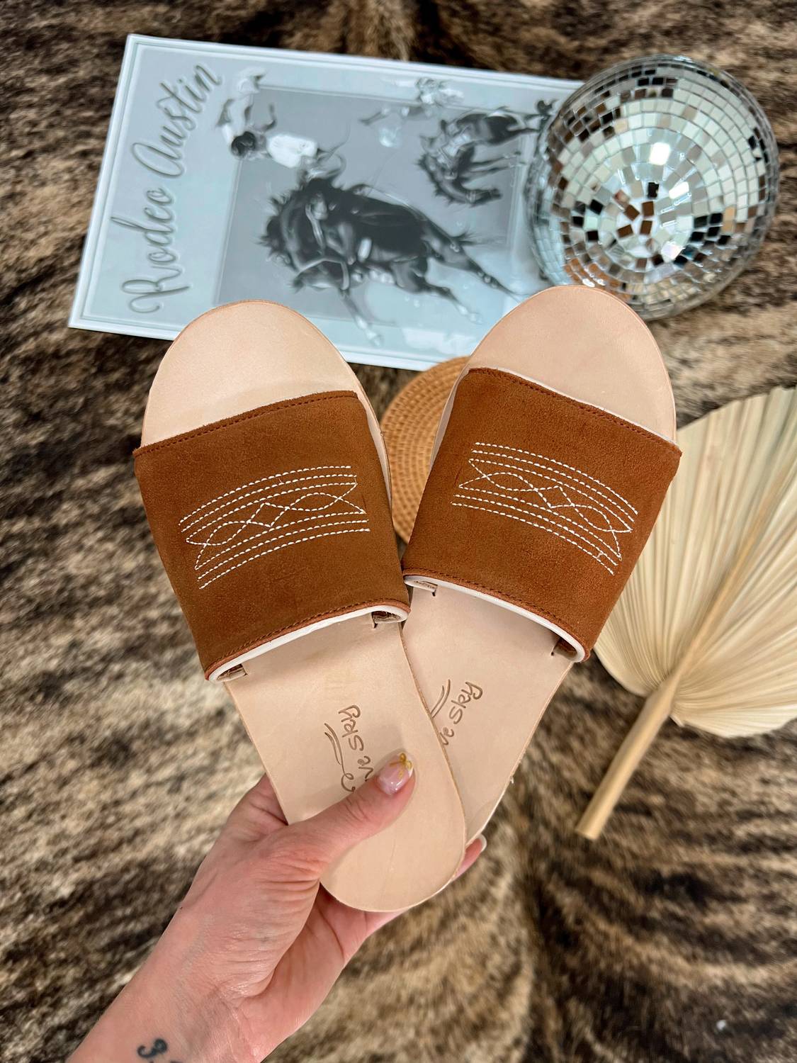 Agave Sky - Women's Nadia Suede Out Sandals