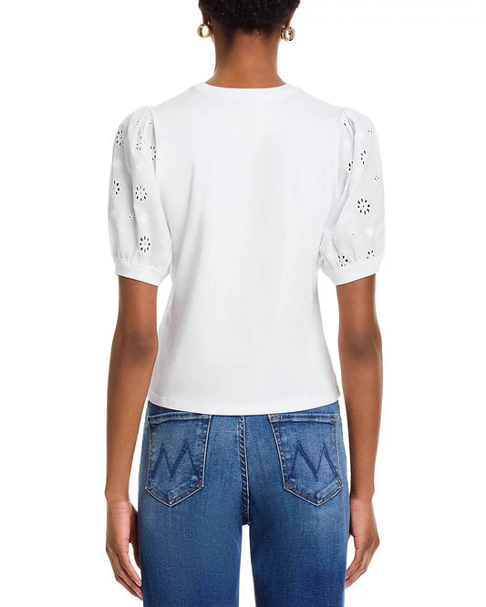 Frame - The Lace Sleeve T-Shirt