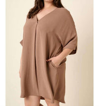 Mittoshop - Airflow Dolman Sleeve Shift Mini Dress