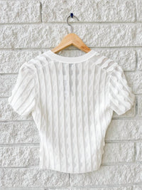 Simkhai - Mallorie Scalloped Knit Polo Shirt