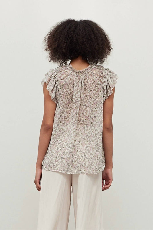 Grade & Gather - Fleur Chiffon Ruffle Blouse