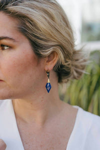 Bora - Women's Link And Gemstone Earrings