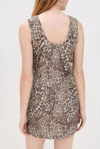 little lies Ashley Mini Dress in leopard - women's dress - alternate view