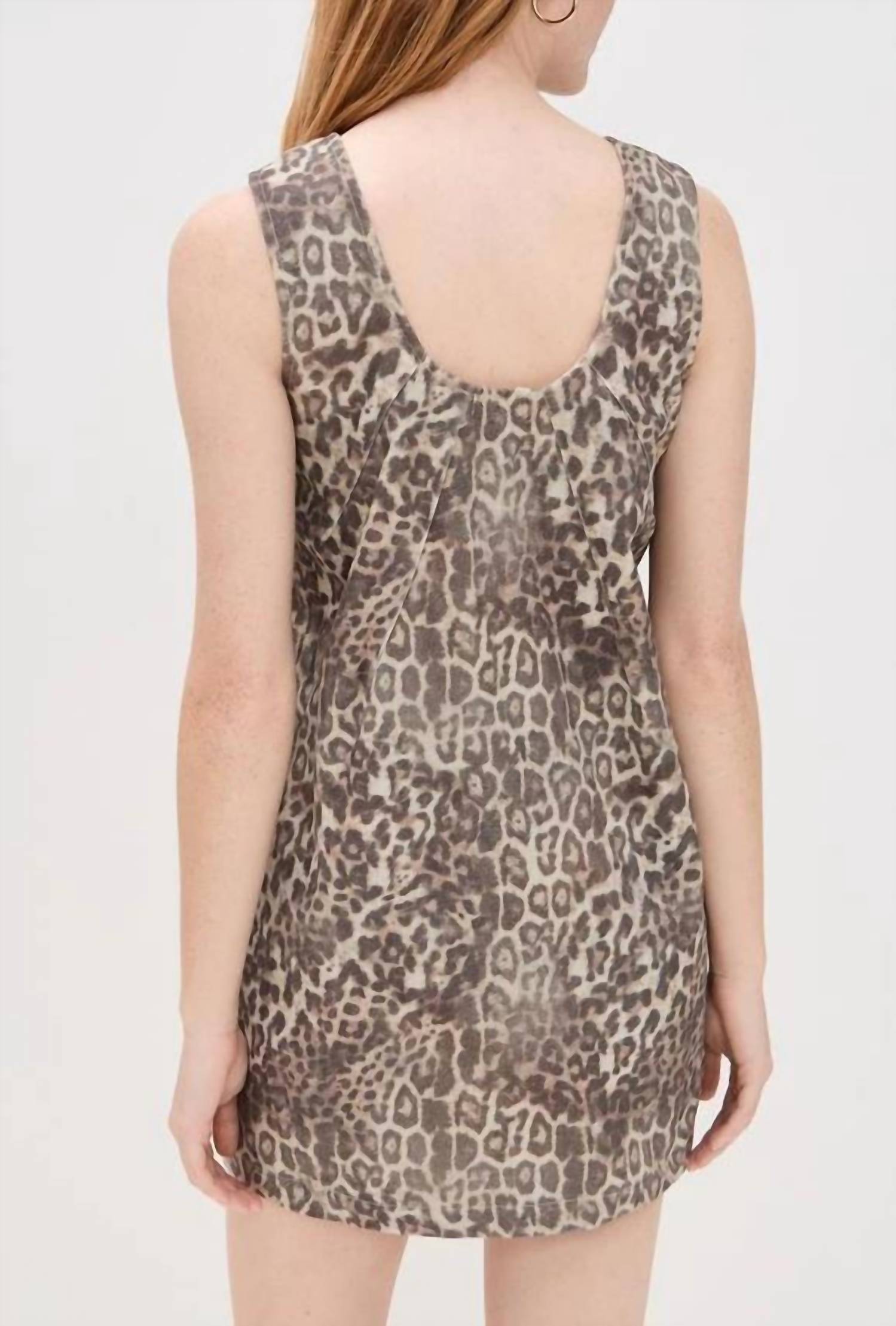 little lies Ashley Mini Dress in leopard - women's dress - alternate view