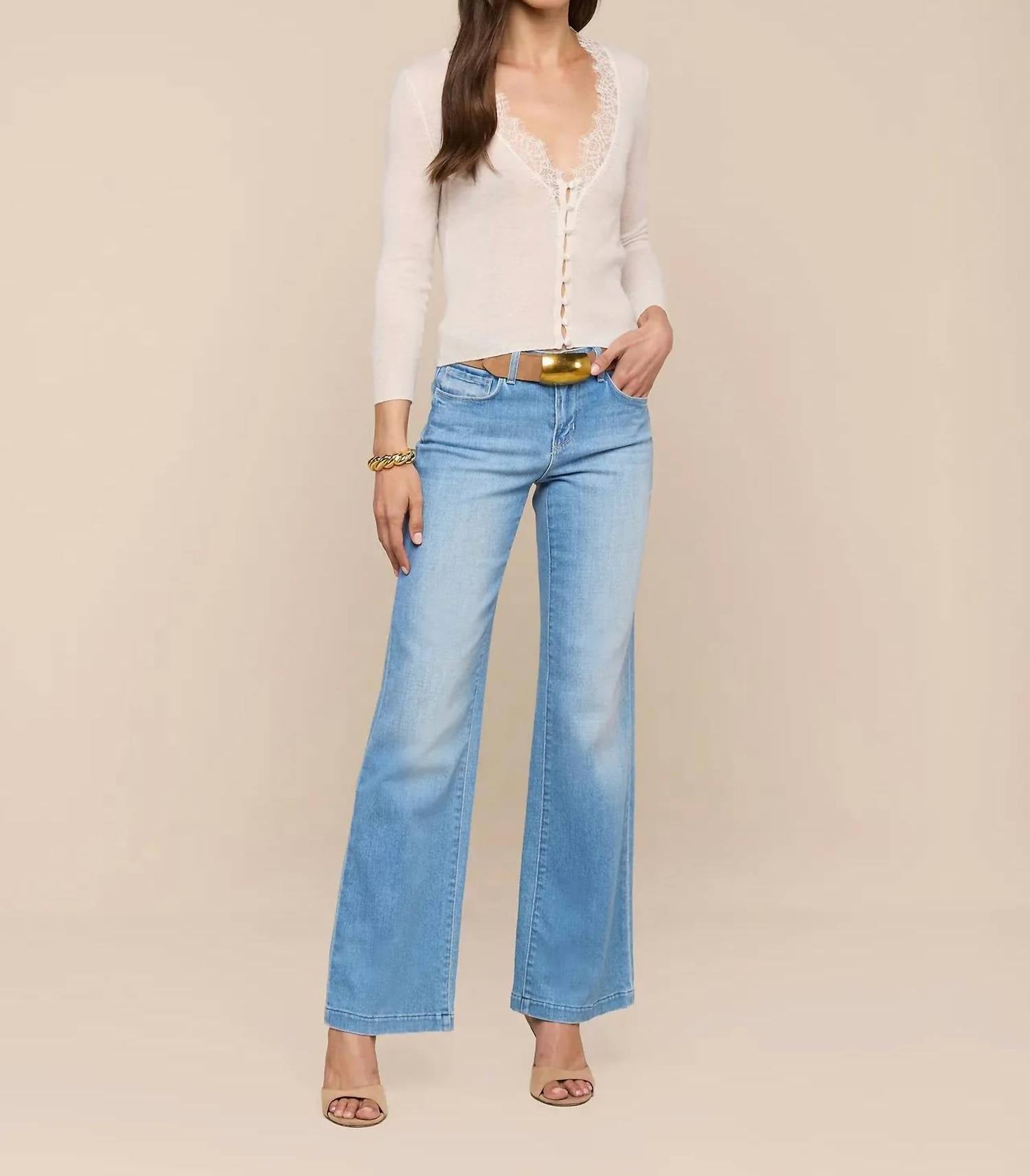 L'Agence - The Eluna Lace Detail Cardigan