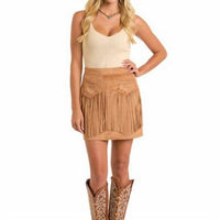 Rock & Roll Denim - Microsuede Fringe Skirt