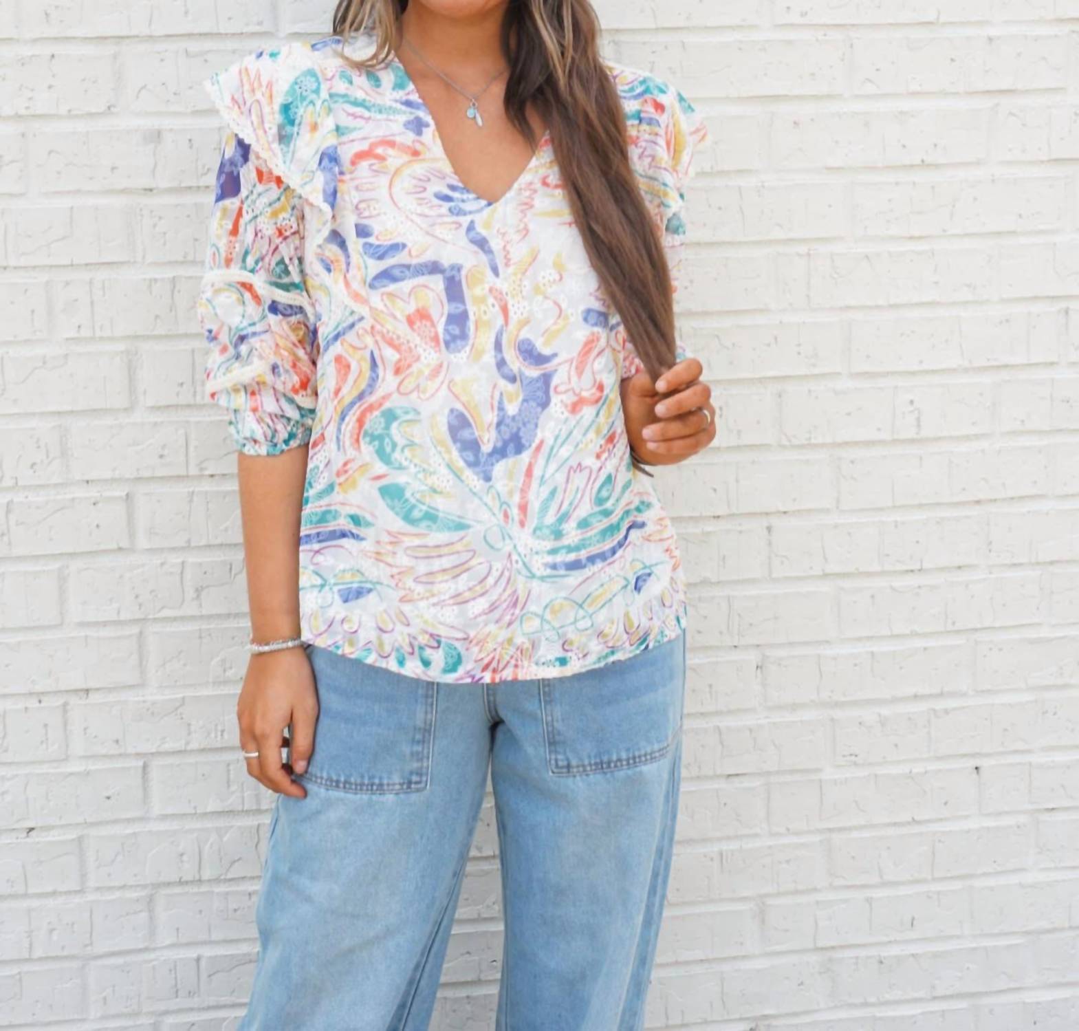 Joy Joy - Eye swirl blouse