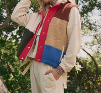 The Great. - Plush Color Block Sierra Vest