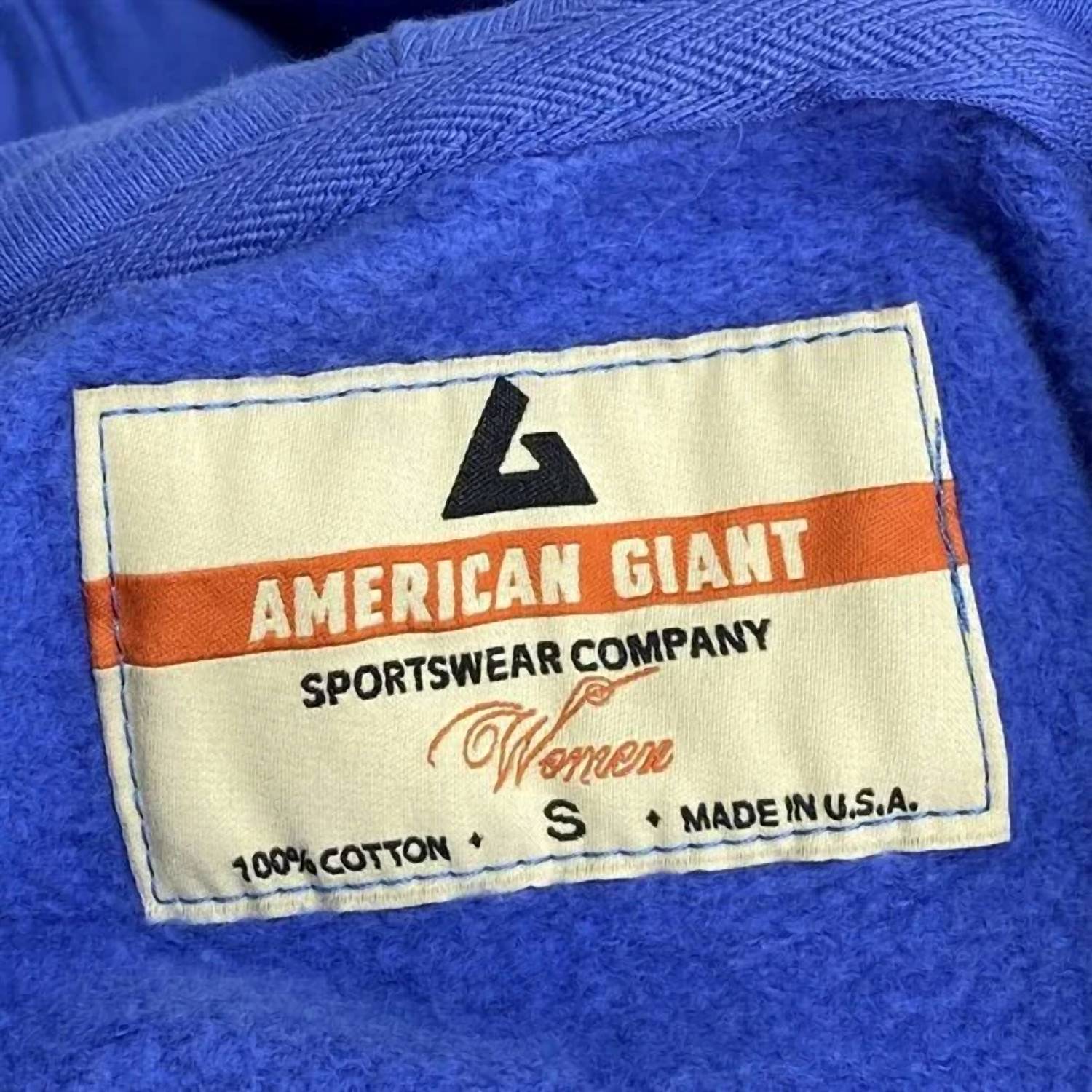 American Giant Women's Relaxed Classic Full Zip Hoodie in blue - women's top - view 10