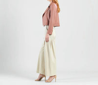 Clara Sunwoo - Liquid Leather Zip Cuff Moto Waist Jacket