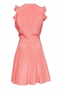 Rebecca Taylor - A-LINE SILK SLEEVELESS RUFFLED DRESS