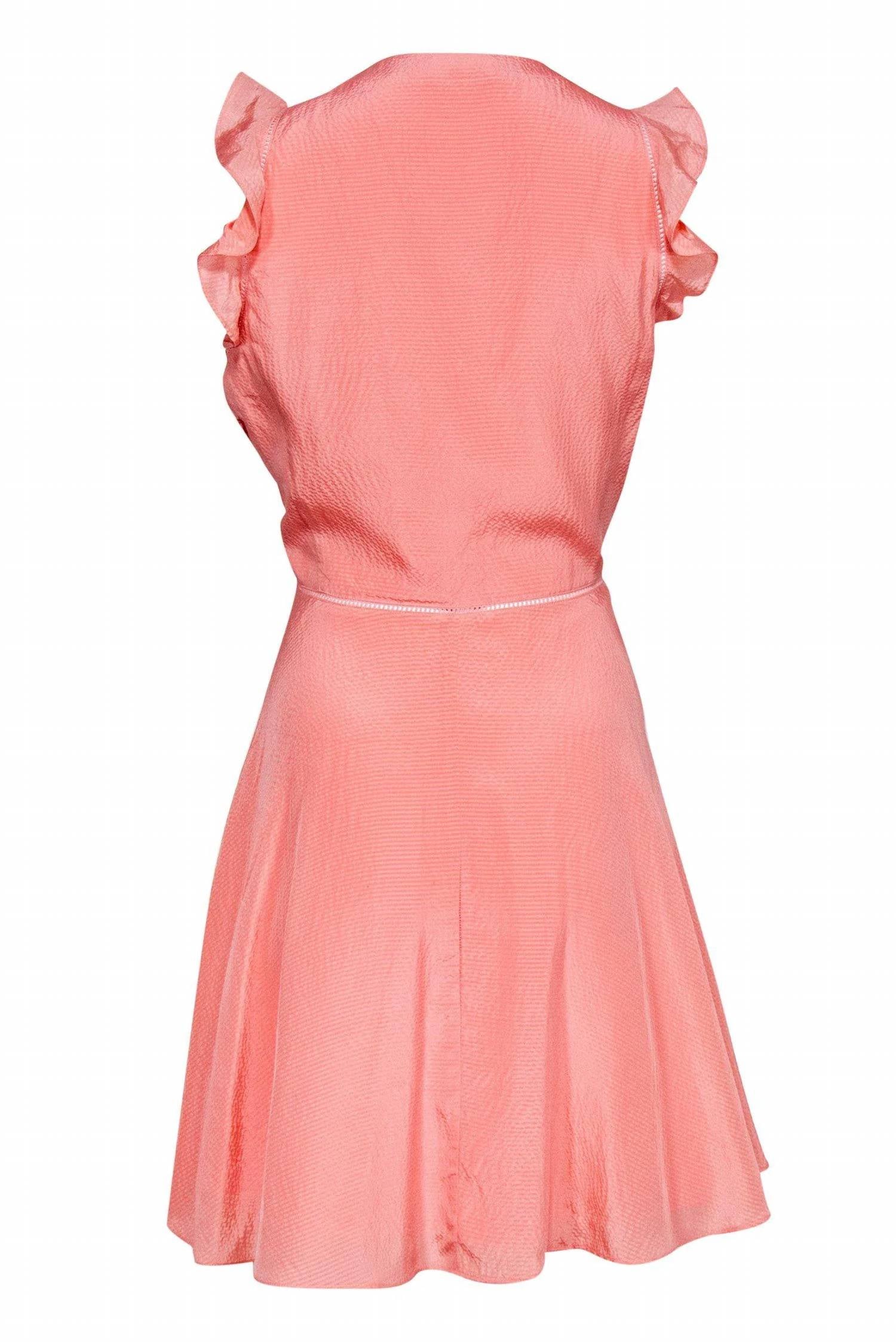 Rebecca Taylor - A-LINE SILK SLEEVELESS RUFFLED DRESS