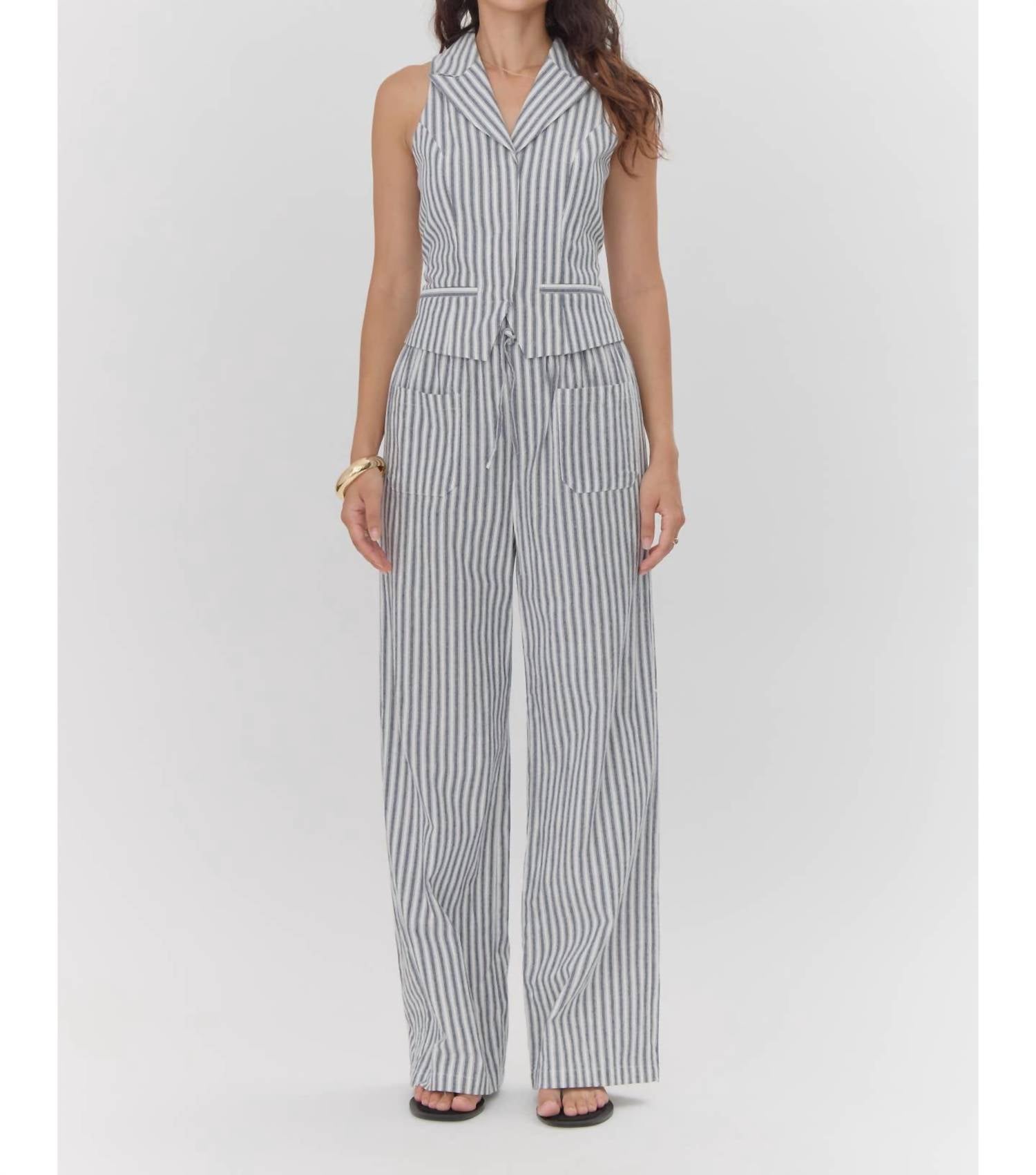 Greylin - Hellen Stripe Halter Vest Top