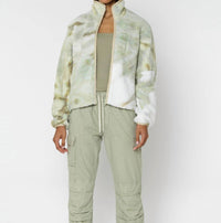 John Elliott - Patchwork Tie Dye Polar Fleece Zip Jacket