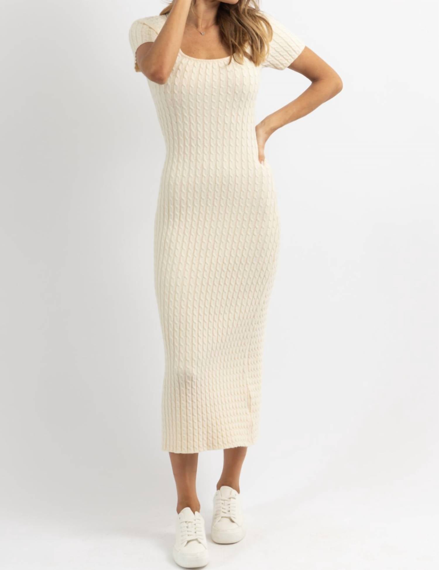Lalavon - Veda Cableknit Maxi Dress