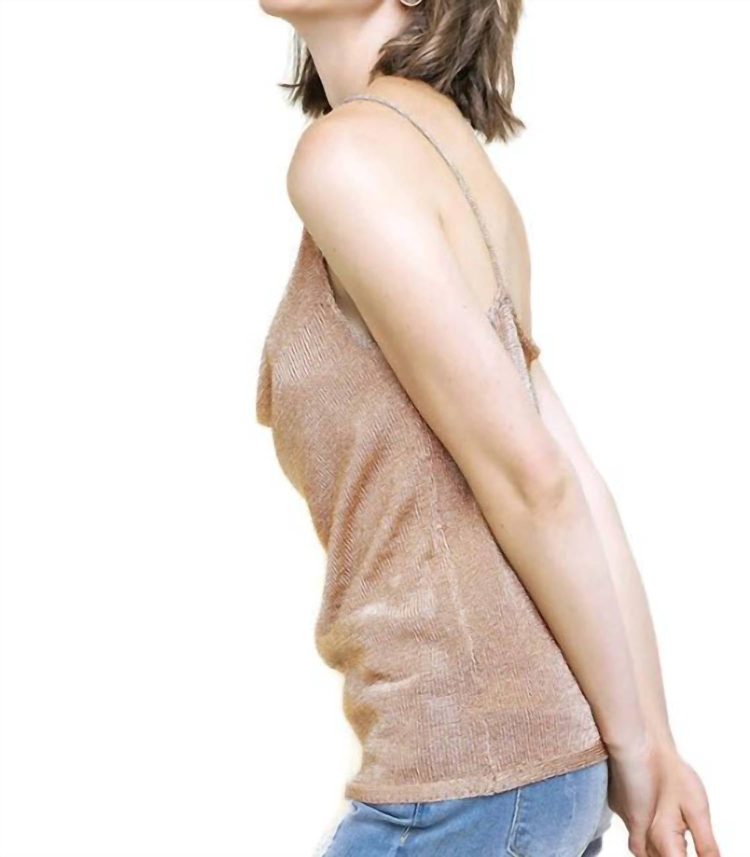 Umgee - Lurex Cowl Neck Tank