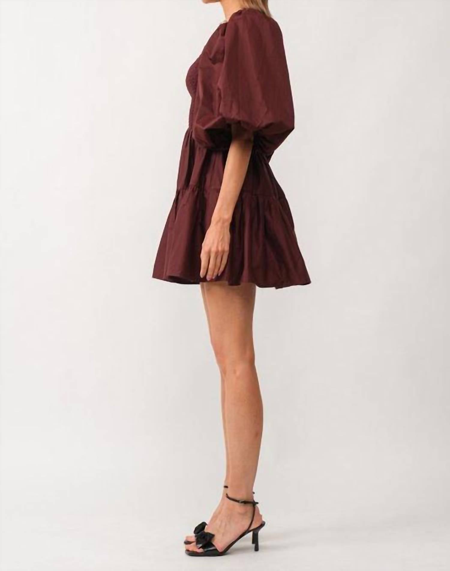 Sofie The Label - Smocked Puffed Sleeve Mini Dress