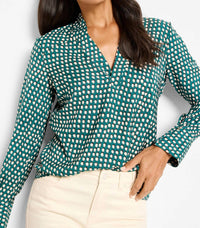 Nic + Zoe - Shadow Dot Long Sleeve Top