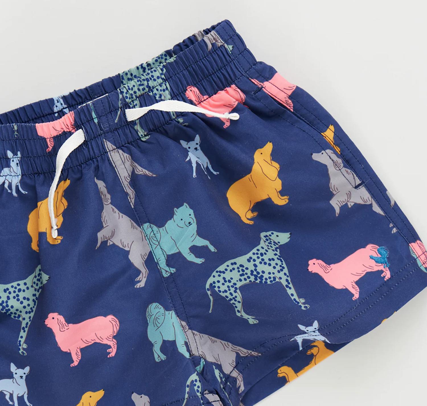 Pink Chicken - Boy's Dogs Pull-on Swim Trunk